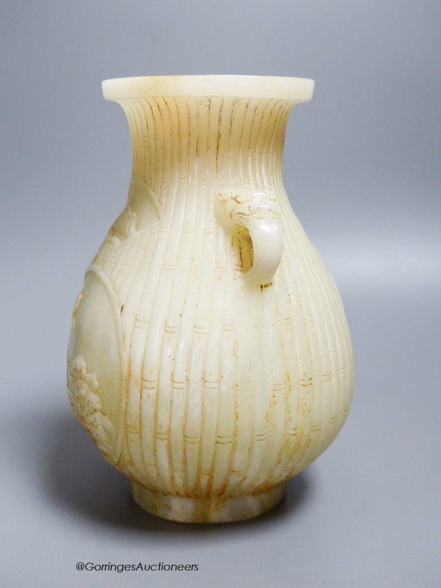 A 20th century Chinese simulated jade pot, height 20cm